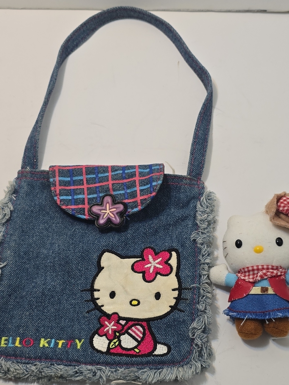Hello Kitty Denim Crossbody Bag for Kids – Blue